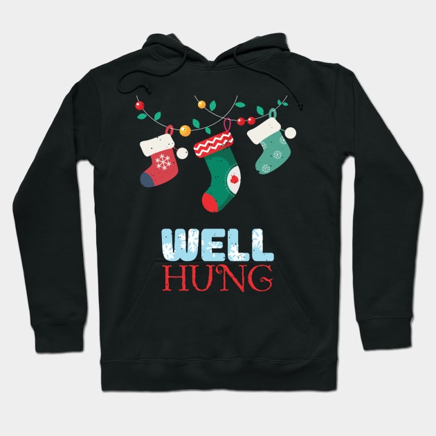 Well Hung Christmas Stockings Hoodie by GDLife